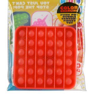 Kipp Brothers Fidget Fun Pop Color Changing Red Square